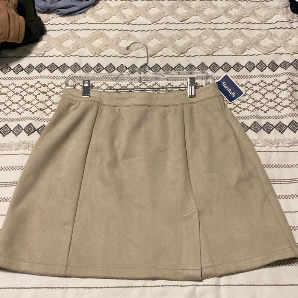 Suede High Rise Mini Skirt